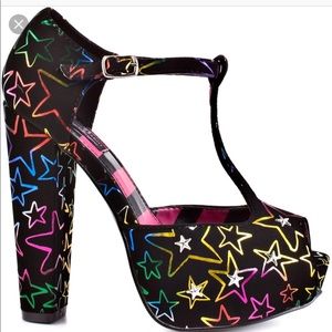 Abbey Dawn Starstruck peep toe size 11